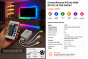 Control Remoto P/Cinta RGB DC12V 2A 72W D22301 ROOMLUX