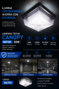 Lampara Techo Canopy DEF50 50W 6500K 90-250V Parqueo