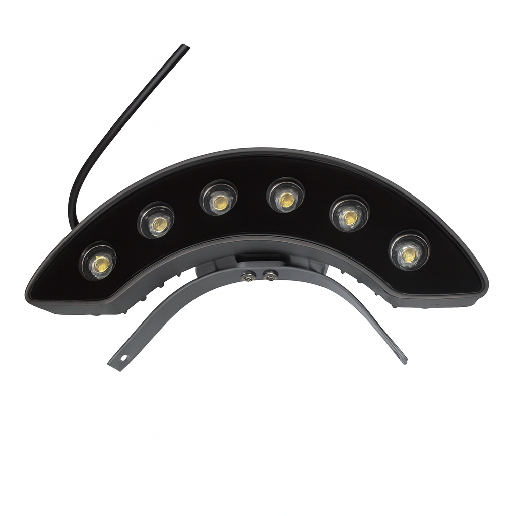 Lampara 6W 3000K 30º adj. arboles BY-W3015 85-245V IP-65 media luna EVOLIGHT