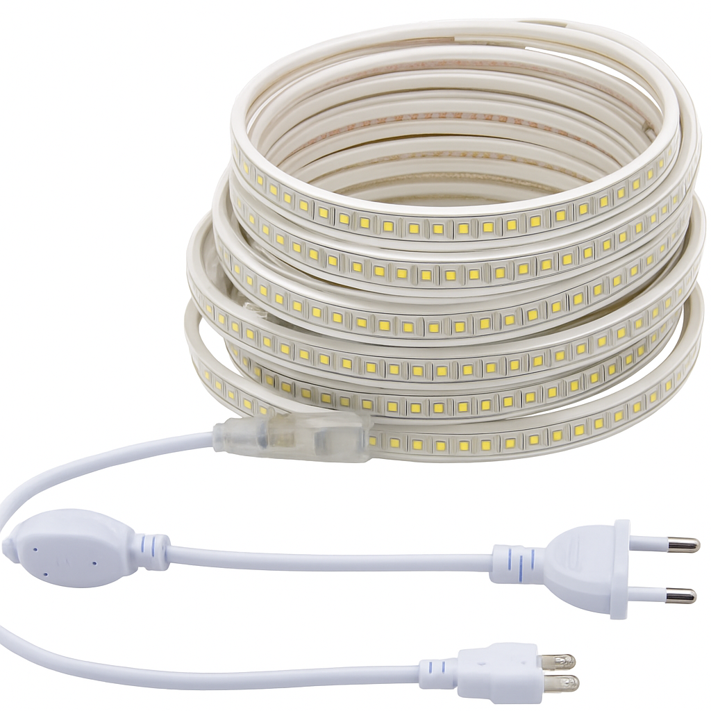 Manguera LED plana 6w/m 3000k 15mm 2835 72/led/mt ip-65 110v