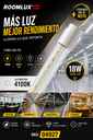 Tubo LED 18w 4100K Clear T8 G-13 B25515 90-277v 1800 lm Vidrio ROOMLUX