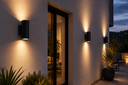 Aplique E-27 BY-B5010B PAR 20 Negro 300*108 2-E-27 IP44 (PAR-30)