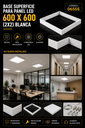 Base Superficie 600 X 600 (2X2) Blanca de Panel B29751 BACKLIT ROOMLUX