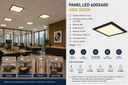 Panel 600X600 3000K 48w B29762 BK 85-265V 75/lm/w 3840 L/M backlit Negro Roomlux 30,000h