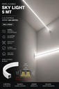 Perfil Flexible Blanco SKY LIGHT 5 MT con Terminales 2 CNT Ancho