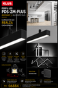 Perfil Aluminio A02056A07_2 PDS-ZM-PLUS ALU Negro KLUS