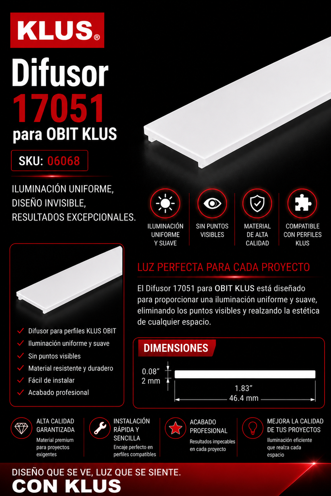 Difusor 17051 para OBIT KLUS