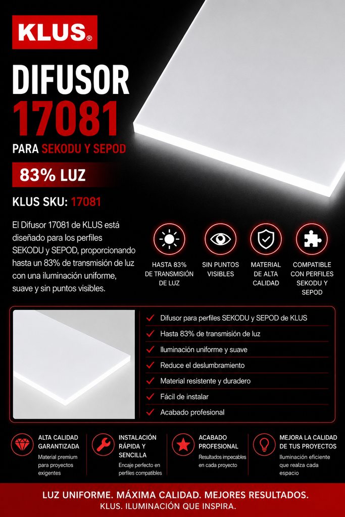 Difusor 17081 de SEKODU Y SEPOD 83% LUZ KLUS