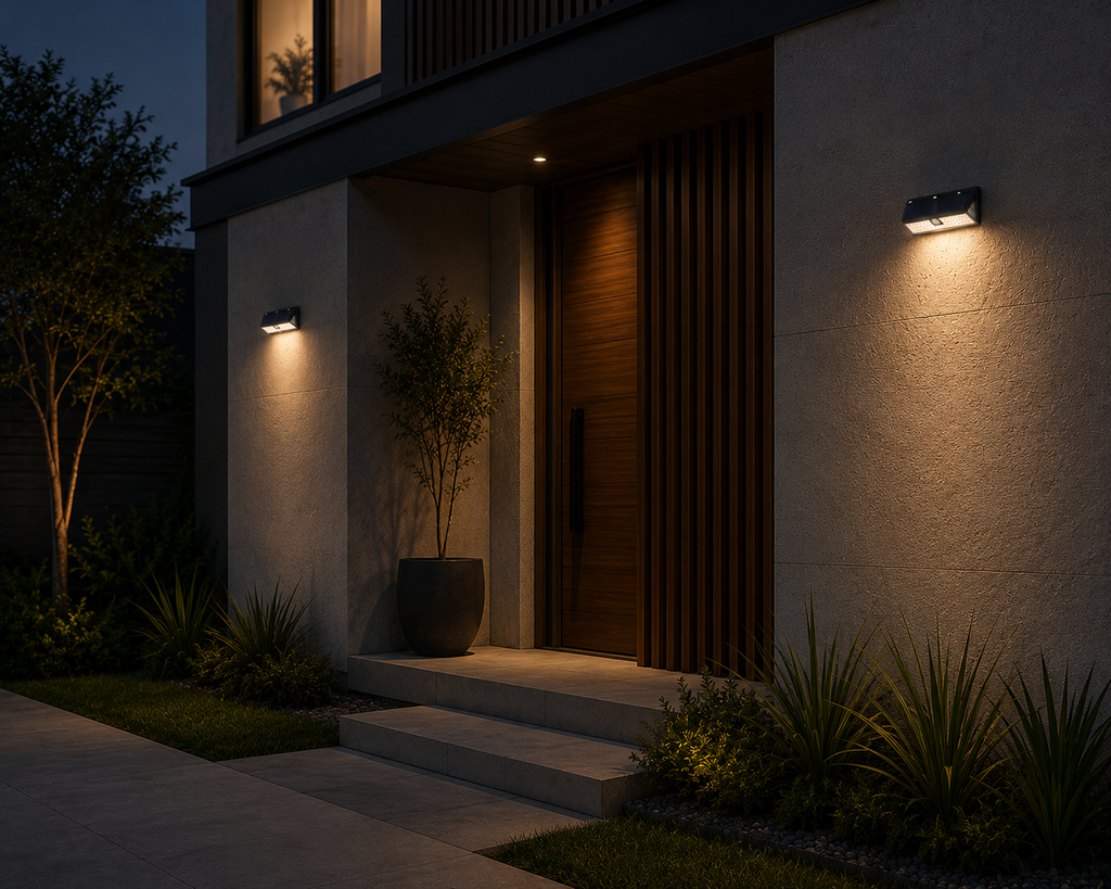Aplique SOLAR B72304 PARED CON SENSOR MOVIMIENTO 350LM 54LED M ROOMLUX