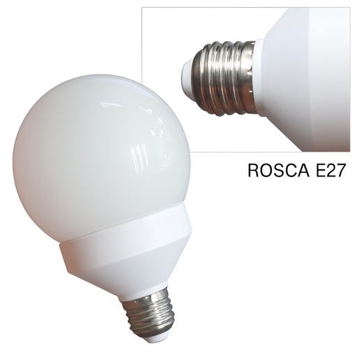 [160-34162] Bombillo 15w 6500k E-27 fluorescente T/GLOBO 15W L/Dia FU0032 20/10
