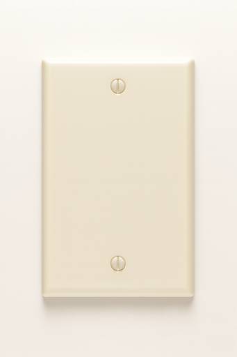 [050-04508] Tapa 2" x 4" Plastica Ciega U02 Ivory Vintage 50/1