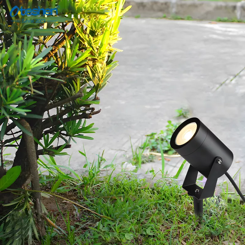 [00852] Lampara de jardin GU-10 LDC0830A-GU10 aluminio c/puya 248 mm IP-65 negra