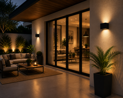 [06492] Aplique 6W 3000K B72710-2X3W Cubo BK NEGRO 100-240V IP-65 Roomlux