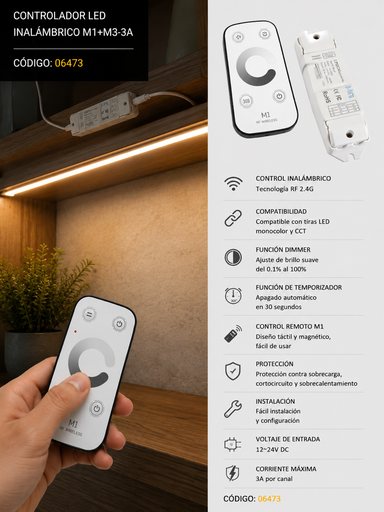 [06473] Controlador LED Inalámbrico M1+M3-3A