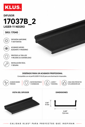 [17040] Difusor 17037B_2 LIGER-11 Negro KLUS
