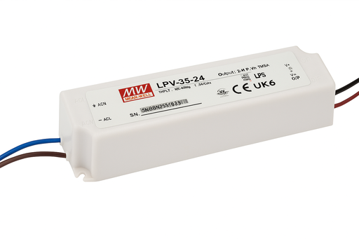 [06581] Driver 35W 12v LPV-35-12v 3A 110-265V IP-67 MEAN WELL 40/1