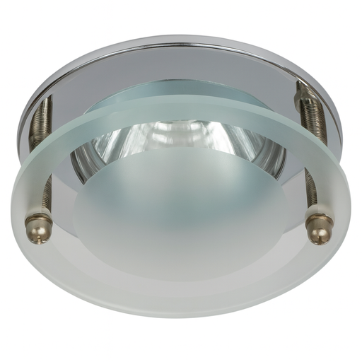 [04416] Empotrable fija YM298-4 G5.3 55 mm (80 * 30mm) WH C/CRISTAL .SUSPENDIDO. BLANCO (outlet)