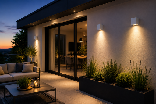 [02055] Aplique GU-10 GS53S-1 WH Down 60X155 Blanca EVOLIGHT IP-65 Aluminio