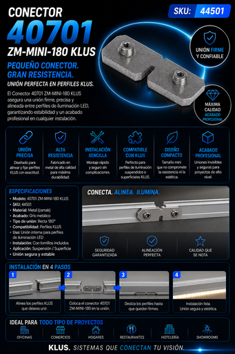 [44501] Conector 40701 ZM-MINI-180 KLUS