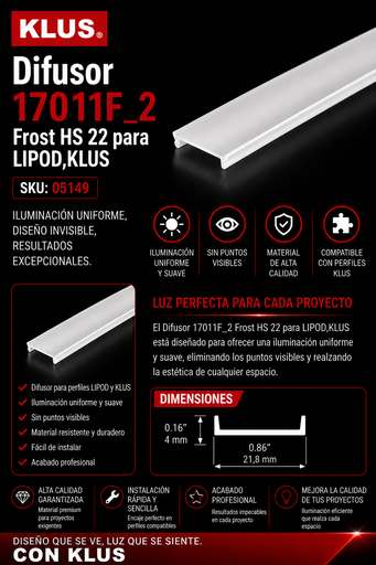 [05149] Difusor 17011F_2 Frost HS 22 para LIPOD, KLUS